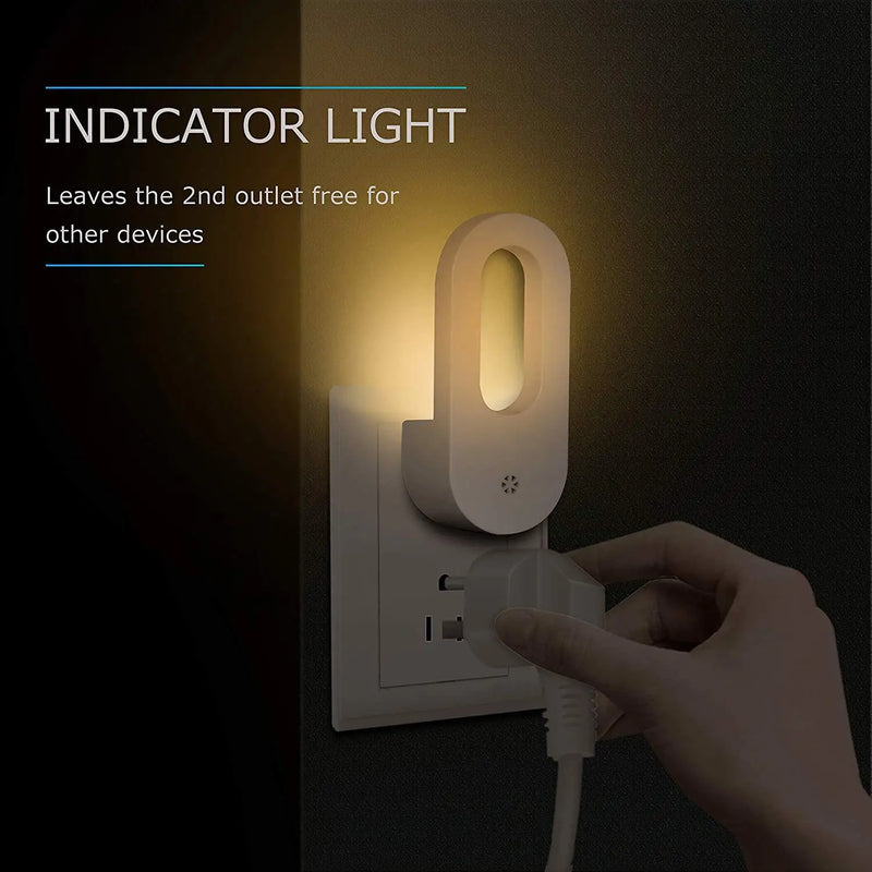 Afralia™ Twilight Sensor Wall Night Light, Energy Saving Warm White Lamp for Kids Bedroom