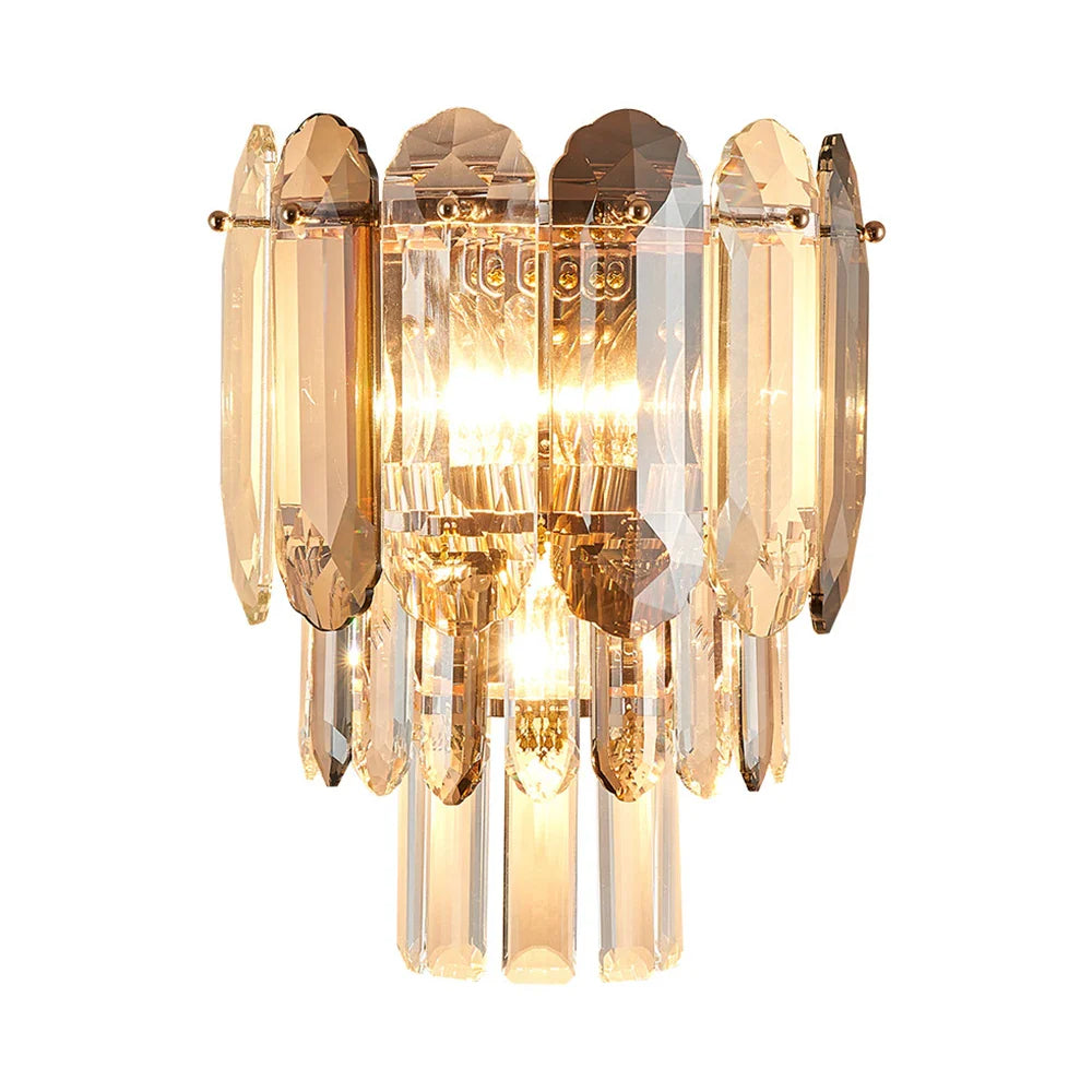 Afralia™ Crystal LED Wall Lamp: Minimalist Luxury Lighting for Living Room TV Background