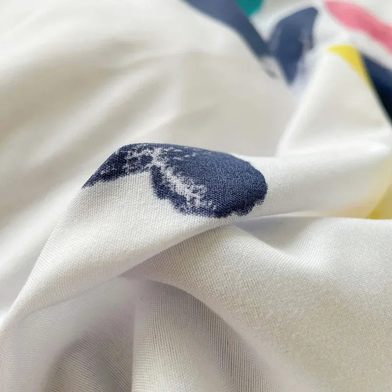 Afralia™ Nordic Style Letter Print Bedding Set, Single/Double/Queen/King Size, Soft & Non-Pilling Comforter Kit.