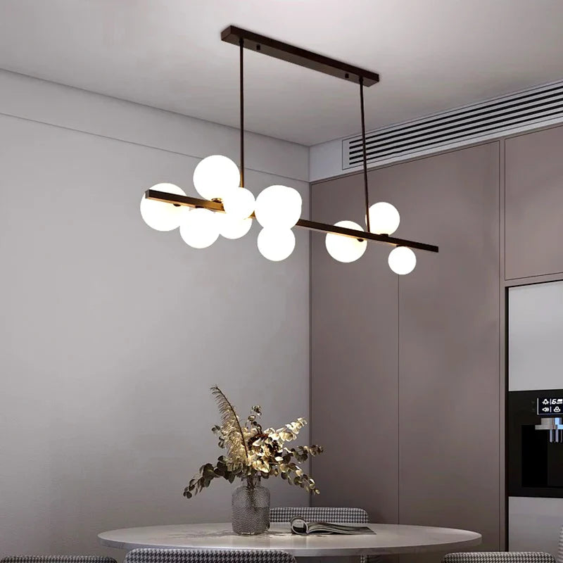 Afralia™ Modern Dine Room Pendant Light Chandelier LED Ceiling Lamp for Living Room