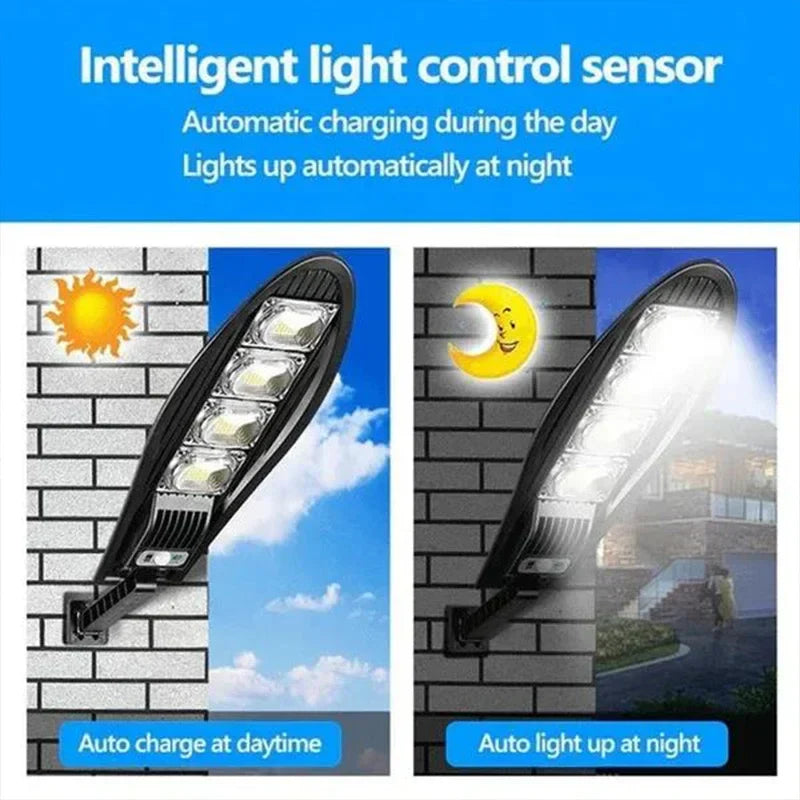 Afralia™ Solar Outdoor Street Light: 3 Modes, Motion Sensor, Remote Control - Waterproof Design