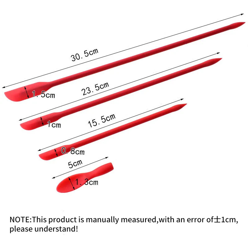 Afralia™ Mini Silicone Spatula Set - Double-headed Jam Scraper & Cream Spoon