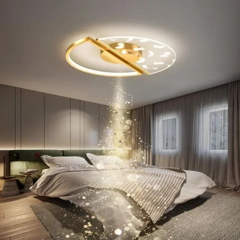 Afralia™ Modern Feather Acrylic LED Ceiling Chandelier Light for Bedroom and Living Room