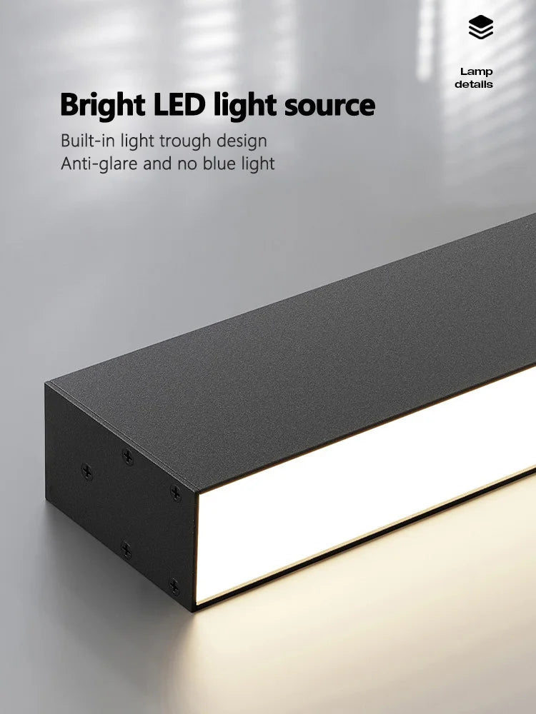 Afralia™ Long Strip LED Ceiling Lights for Balcony, Bedroom, Kitchen, Living Room Decor