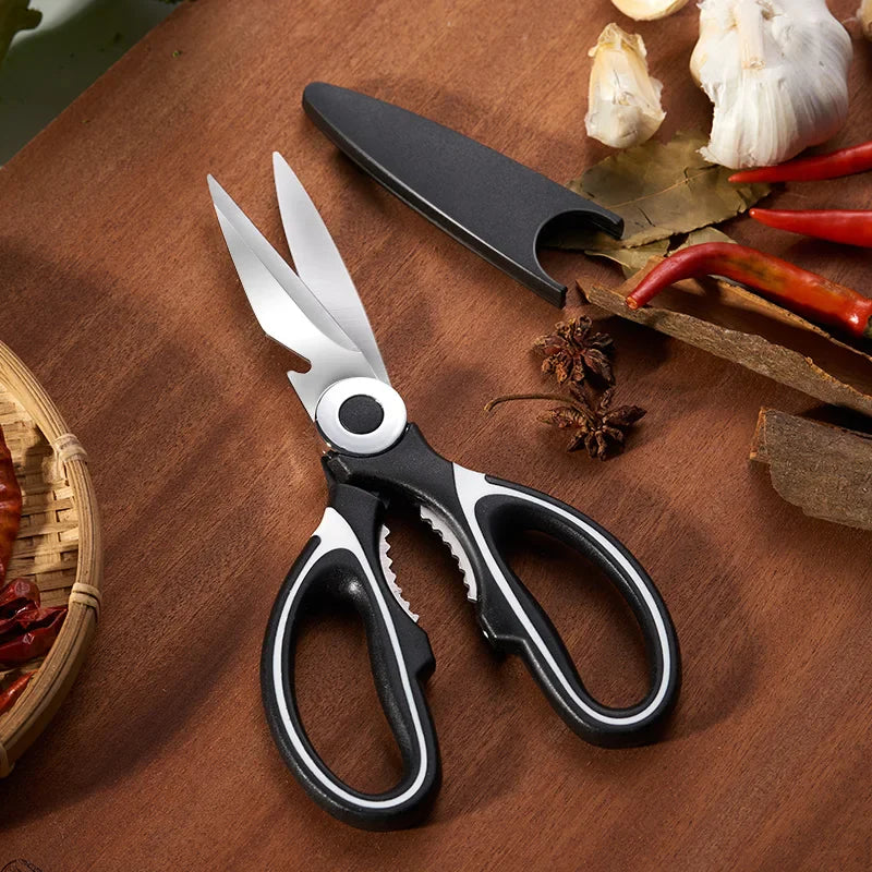 Afralia™ Kitchen Shears Stainless Steel Multi Cutter for Poultry, Fish & Meat