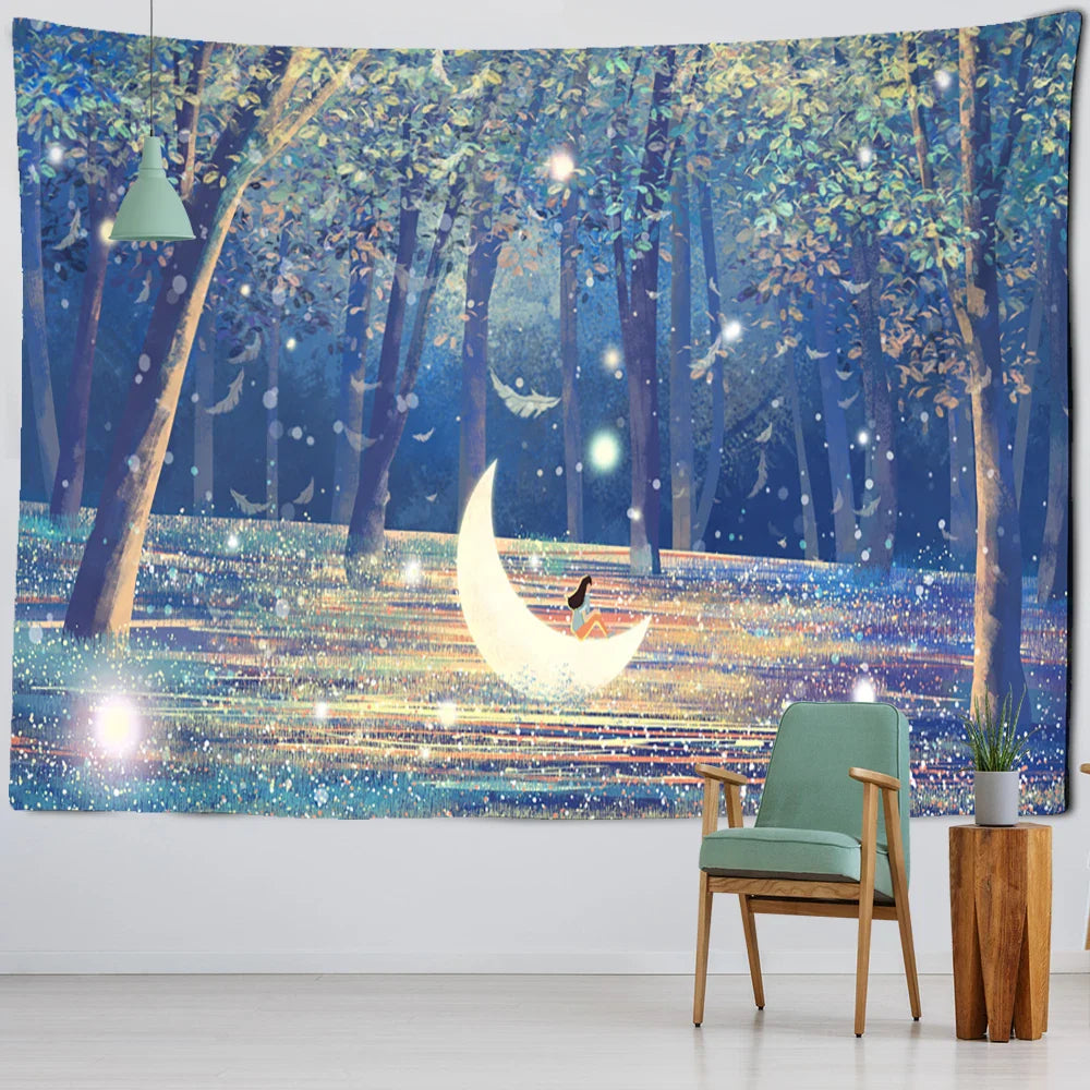 Afralia™ Jungle Animal Tapestry Wall Hanging: Bohemian Style Home Decor & Children's Room Art