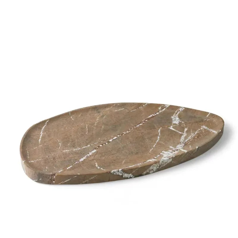 Afralia™ Rainforest Brown Marble Tray: Luxury Home Decor for Vanity, Dresser, Bathroom