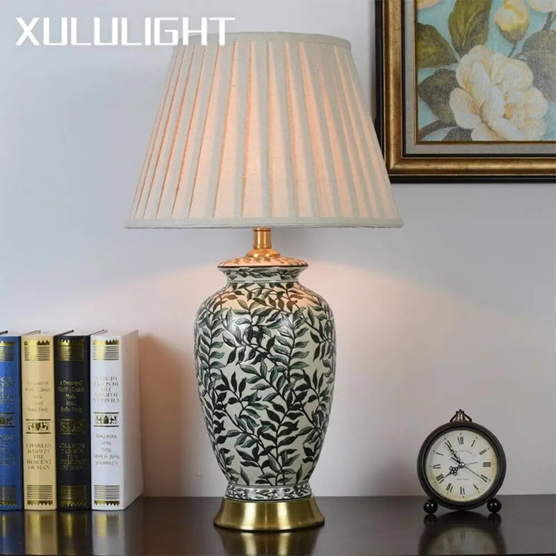 Afralia™ Classic Ceramic Table Lamp: American Room Decor, Bedroom Bedside European Retro Design