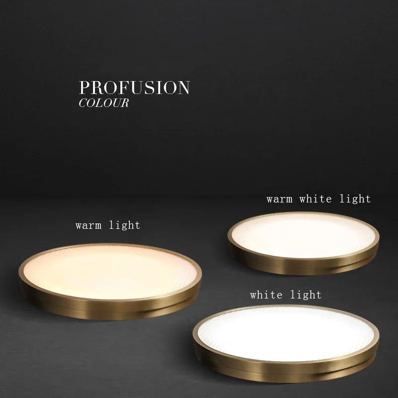 Afralia™ Copper Ceiling Lamp: Modern Round Surface Mounted Lighting for Bedroom