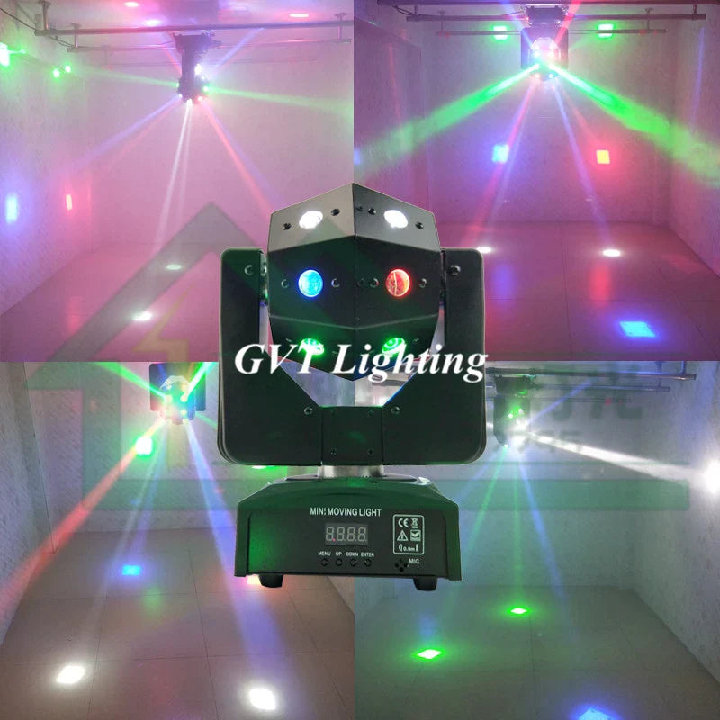 Afralia™ 16 Beam Strobe Red Green Laser LED Moving Head Light Disco Ball