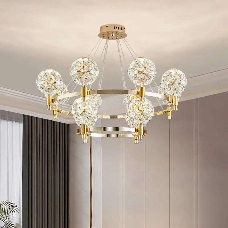 Afralia™ Crystal Chandelier: Dandelion Design for Luxe Living Room, Dining, or Master Bedroom