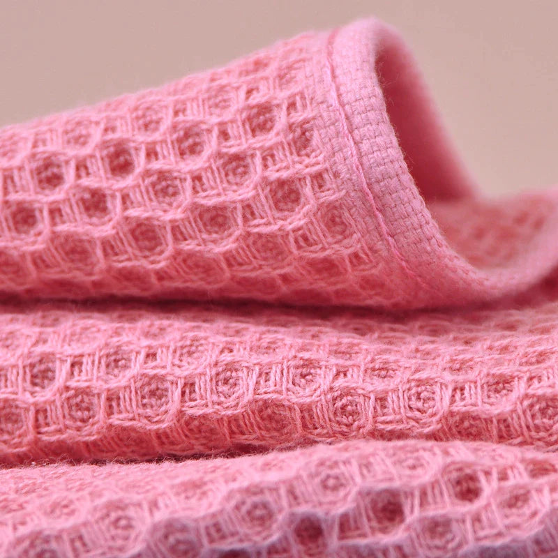 Afralia™ Waffle Bath Towel - 100% Cotton, 70*140 cm - High Quality for Adults, Women, Men - Bathroom Essential