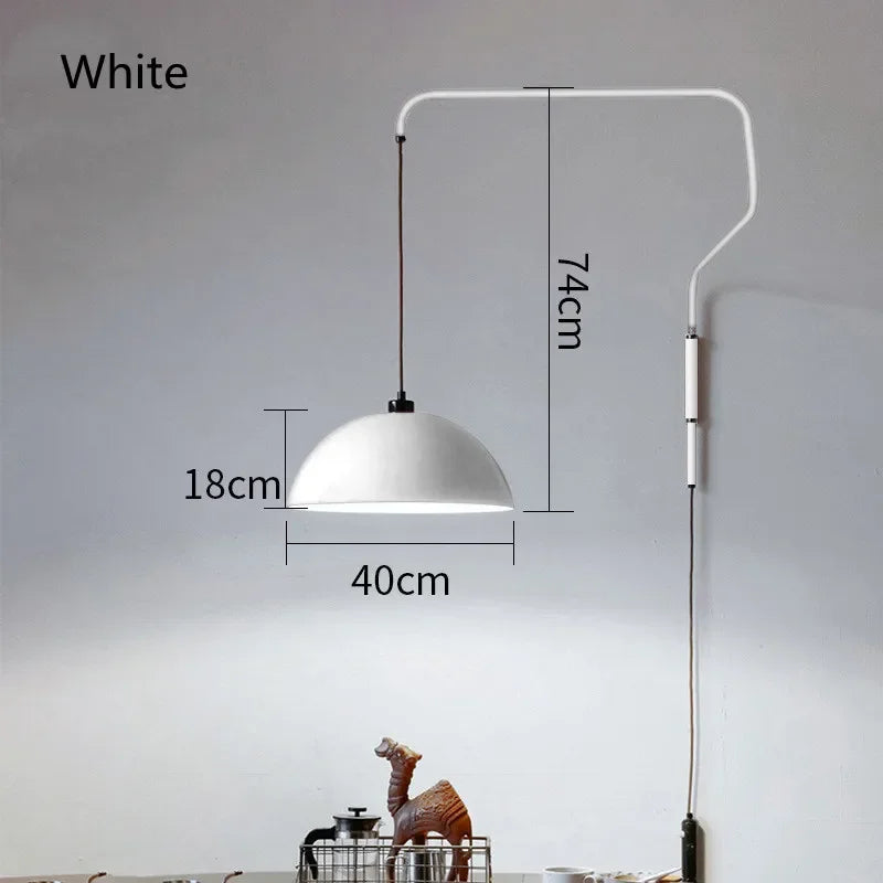 Afralia™ Adjustable Nordic Pendant Light for Kitchen Island and Bedroom Wall Fixture