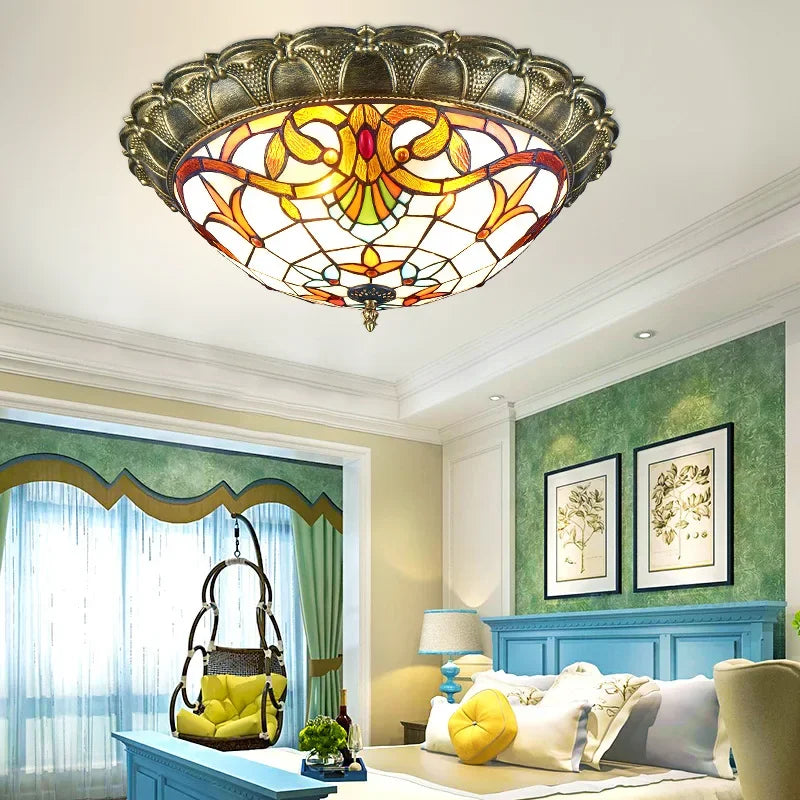 Afralia™ Bohemian Glass Ceiling Light: European Baroque Style for Home Decor & LED Lighting.