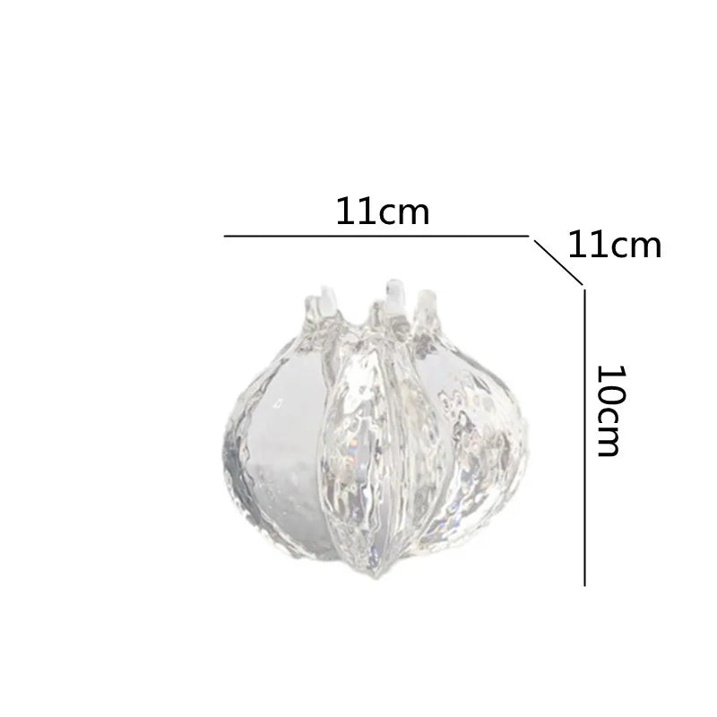 Afralia™ Transparent Petal Shape Resin Vase for Arranging Flowers and Home Decor