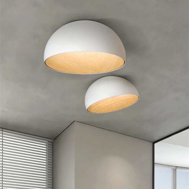 Afralia™ Wood Grain Ceiling Light - Designer Fixture for Study Room