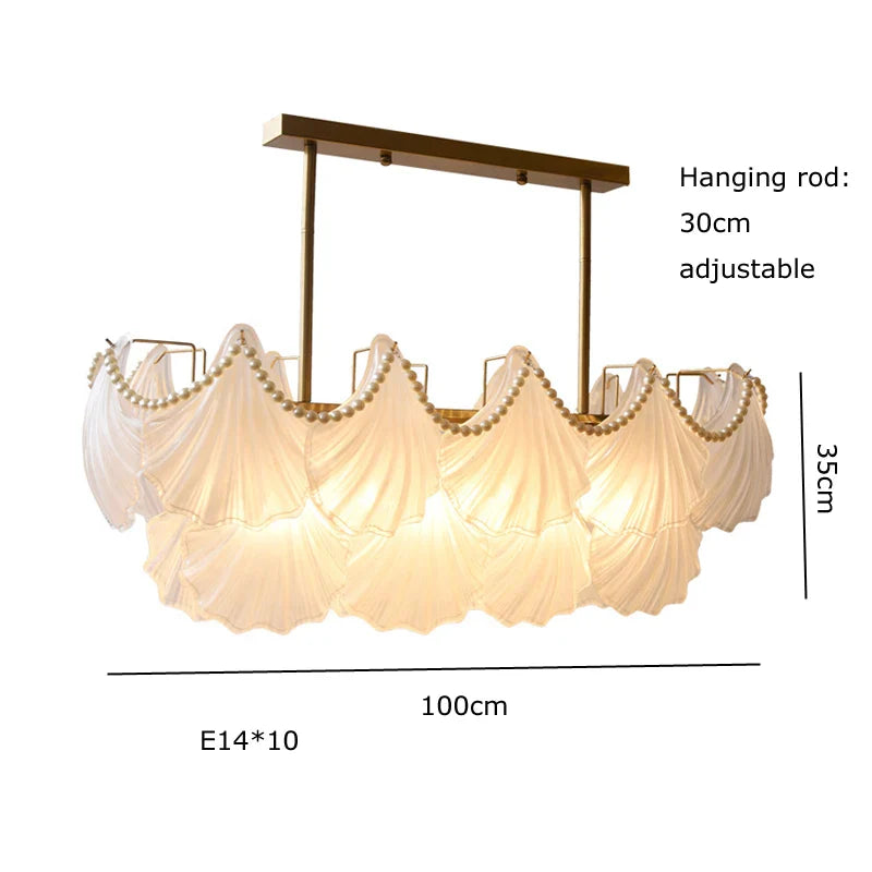 Afralia™ Crystal Pearl Chain Chandelier: Luxe Hanging Lamp for Exquisite Home Decor