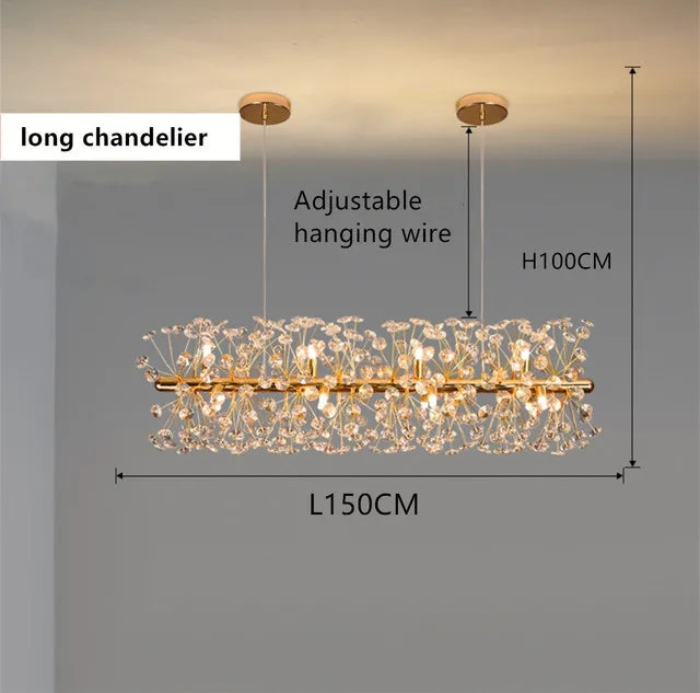 Afralia™ Modern K9 Crystal LED Chandelier for Living Room, Dining Room, and Bedroom
