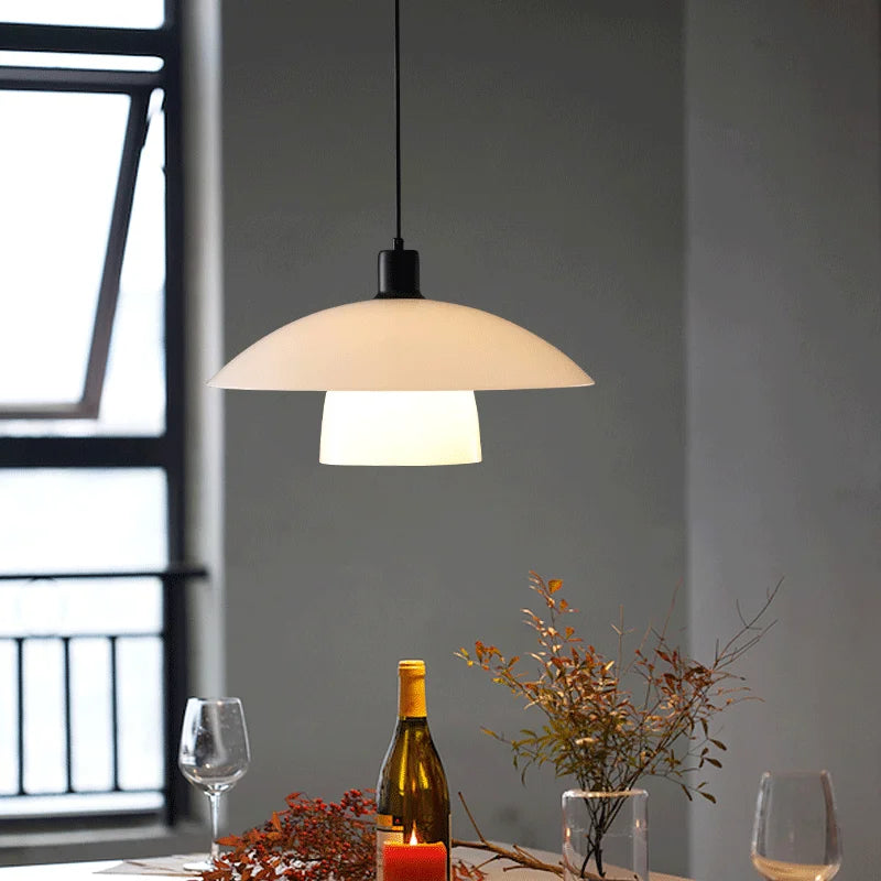 Afralia™ Modern Designer UFO Chandelier for Dining Table and Bar-Light, Minimalist and Retro Style