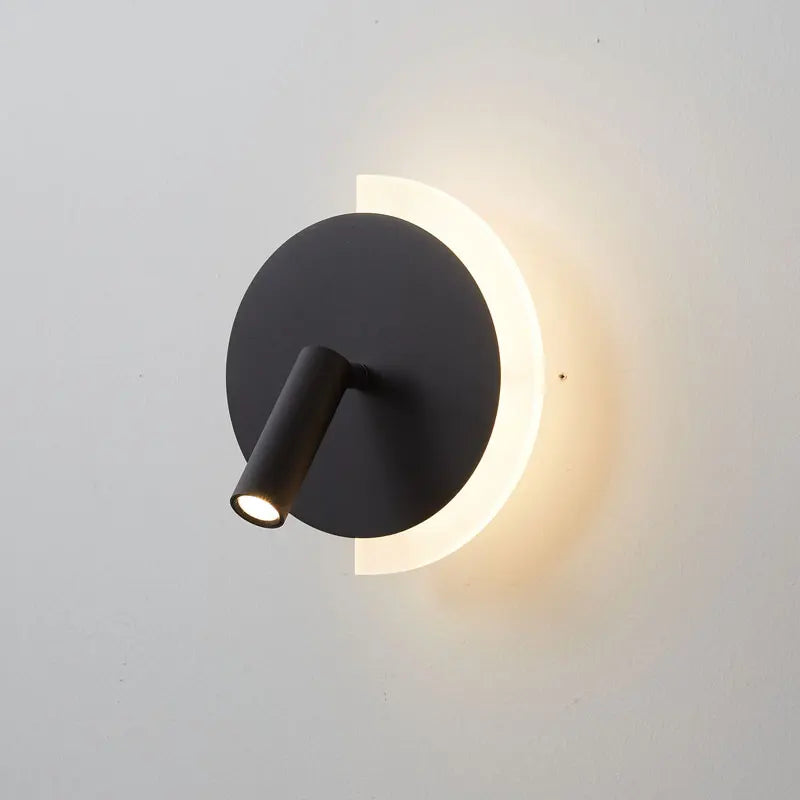 Afralia™ Modern LED Wall Sconce Light for Bedroom Living Room - Black & White Spotlight