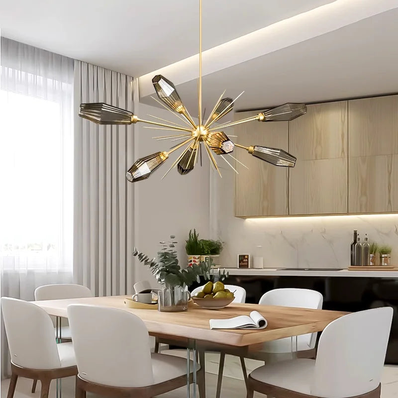 Afralia™ Modern Indoor LED Chandeliers for Living Room Pendant Lights