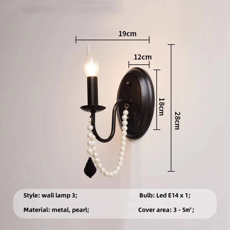 Afralia™ Black E14 Candle Chandelier: French Living Room Pendant Lighting for Home Decor