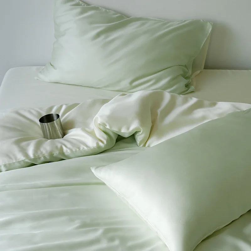 Afralia™ Silk Comforter Set: Super Soft Cooling Bedding in Solid Colors