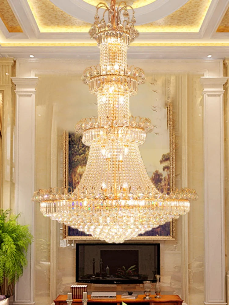 Afralia™ European-Style Large Chandelier for High Ceiling Living Room & Staircase