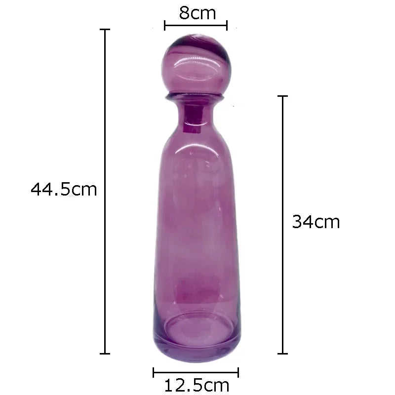 Afralia™ Amber Glass Vase Hydroponics Desk Decoration Modern Home Decor