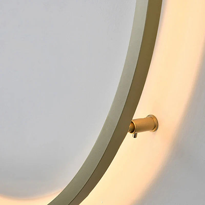 Afralia™ Dimmable Black Gold Aluminium Ring Wall Lamp for Elegant Lighting