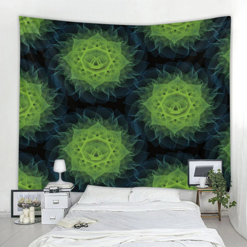 Afralia™ Floral Mandala Tapestry Wall Hanging for Boho Room Decor