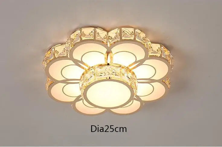 Afralia™ Modern Gold Crystal Ceiling Light for Hall Stairs Entrances