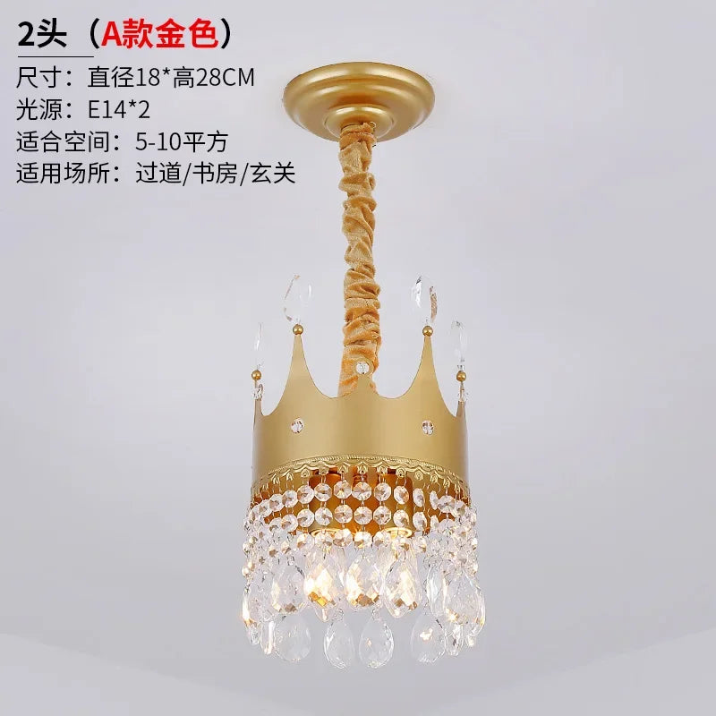 Afralia™ Matte Black/Gold Crown Chandelier for Dining Living Room Shop Fixture