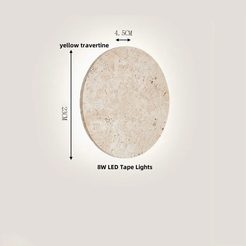 Afralia™ Yellow Travertine LED Wall Lights for Nordic Modern Home Decor