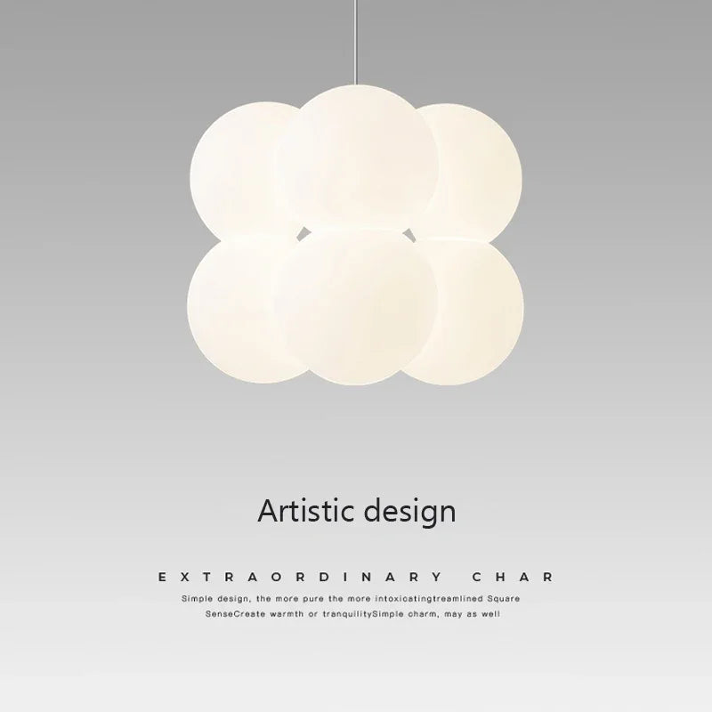 Afralia™ Nordic White Ball Chandelier Pendant Light for Stylish Home Decor