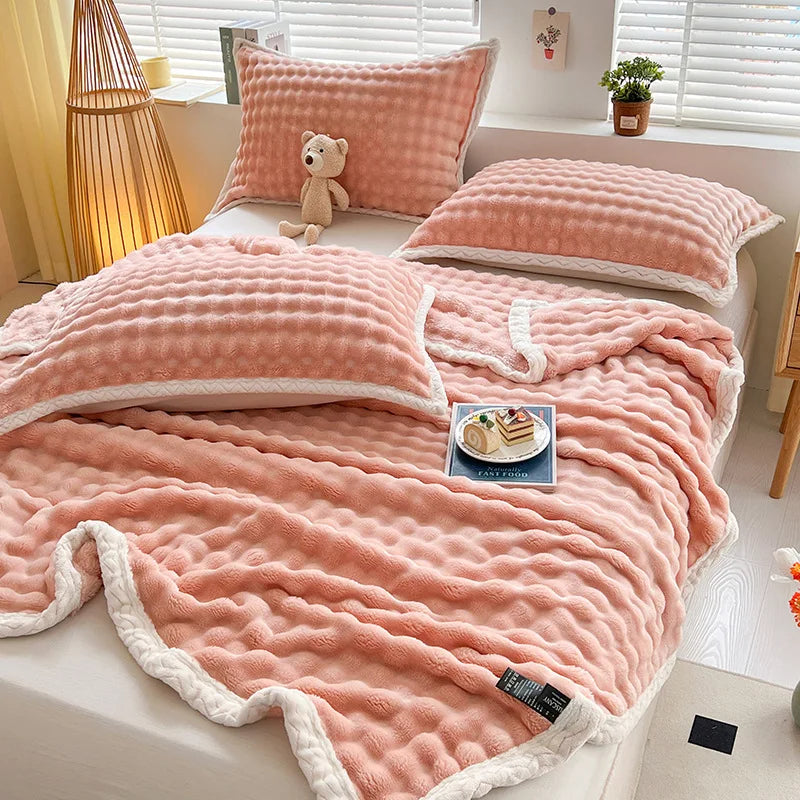 Afralia™ Cozy Faux Rabbit Fur Throw Blanket for Sofa & Bed, 200X230cm