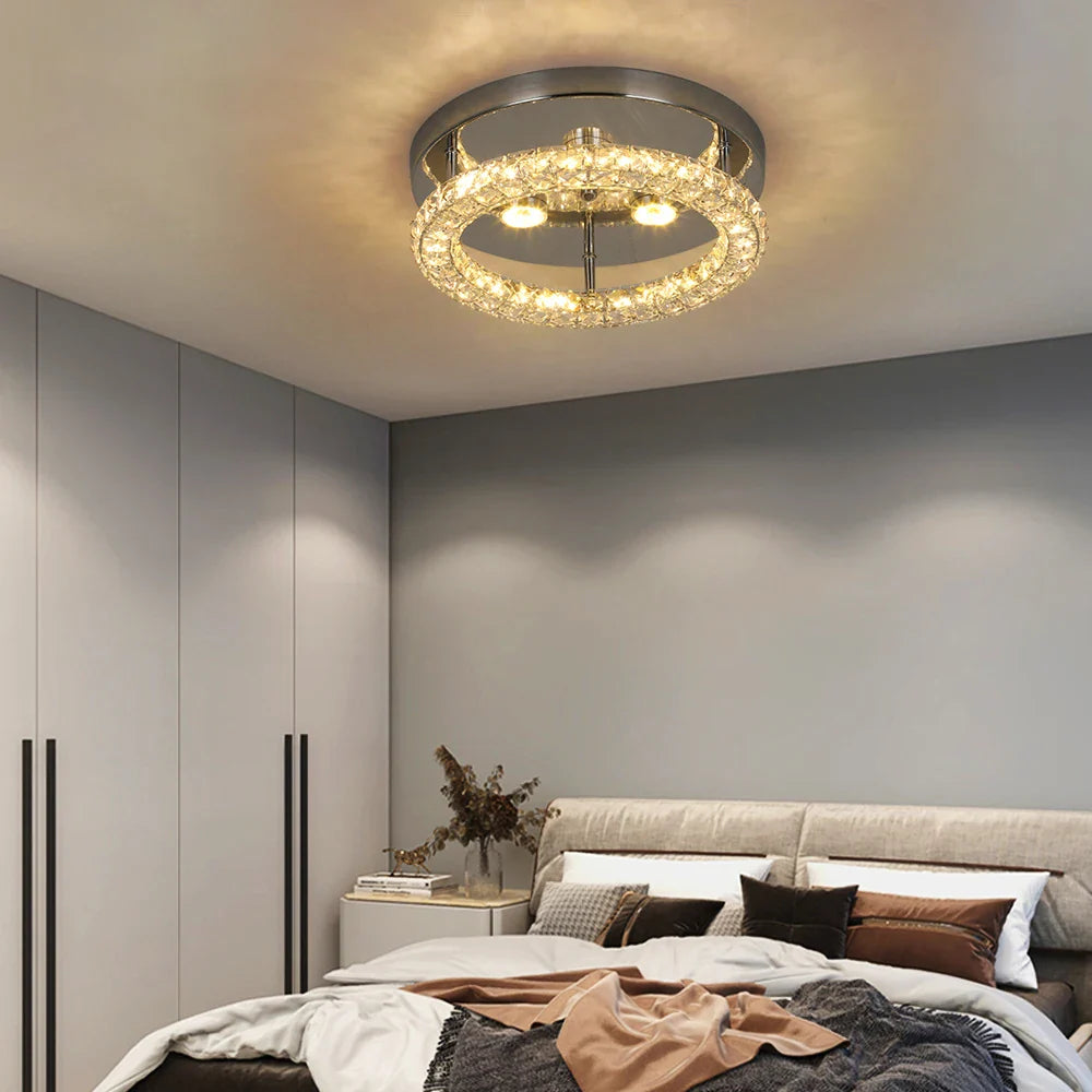 Afralia™ Crystal Ceiling Fan with LED Light and Remote Control