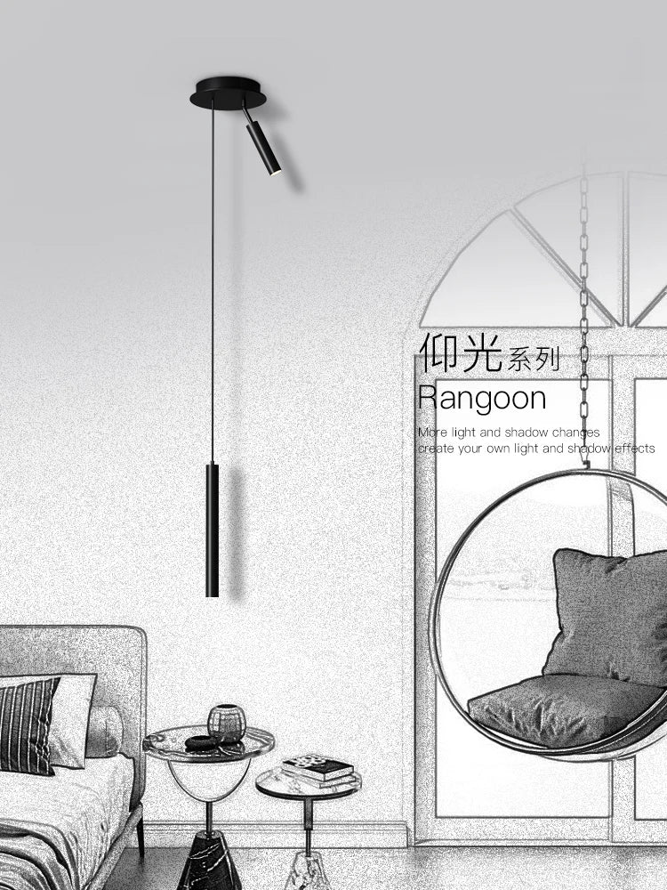 Afralia™ Modern Minimalist Bedside Chandelier for Living Room and Bedroom