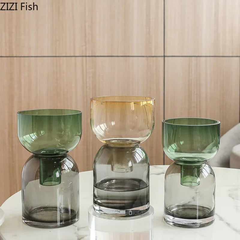 Afralia™ Glass Vase Hydroponics Flower Pots for Desk Decoration and Floral Arrangement