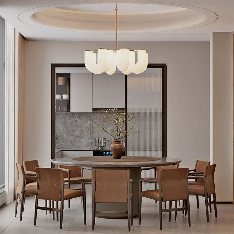 Afralia™ Nordic Minimalism U-shaped Pendant Lights with Rotational Molding for Home Decor