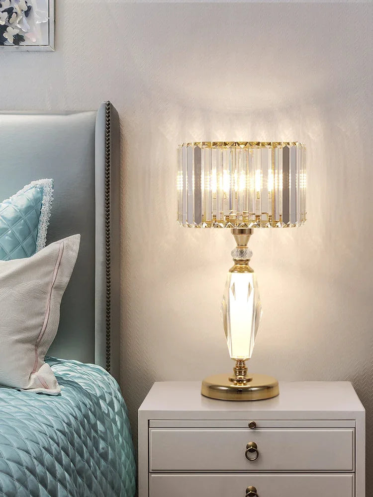 Afralia™ Crystal Desk Lamp: Modern High-End Decorative Bedside Light