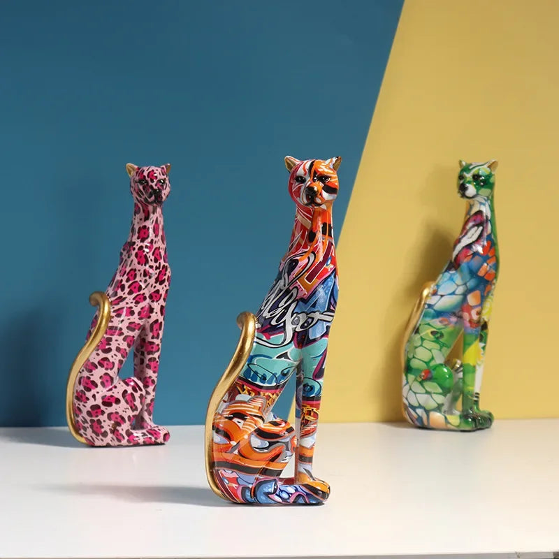 Afralia™ Leopard Resin Sculpture - Home Office Decoration & Gift