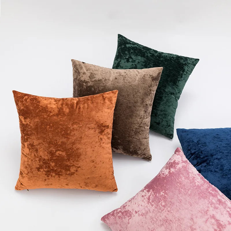 Afralia™ Dark Grain Velvet Pillow Cover - 45x45cm