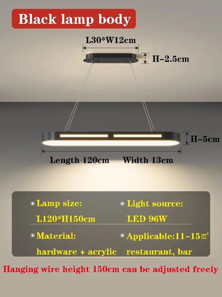 Afralia™ LED Office Chandelier: Modern Minimalist, Creative & Luxe Dining Room Lighting