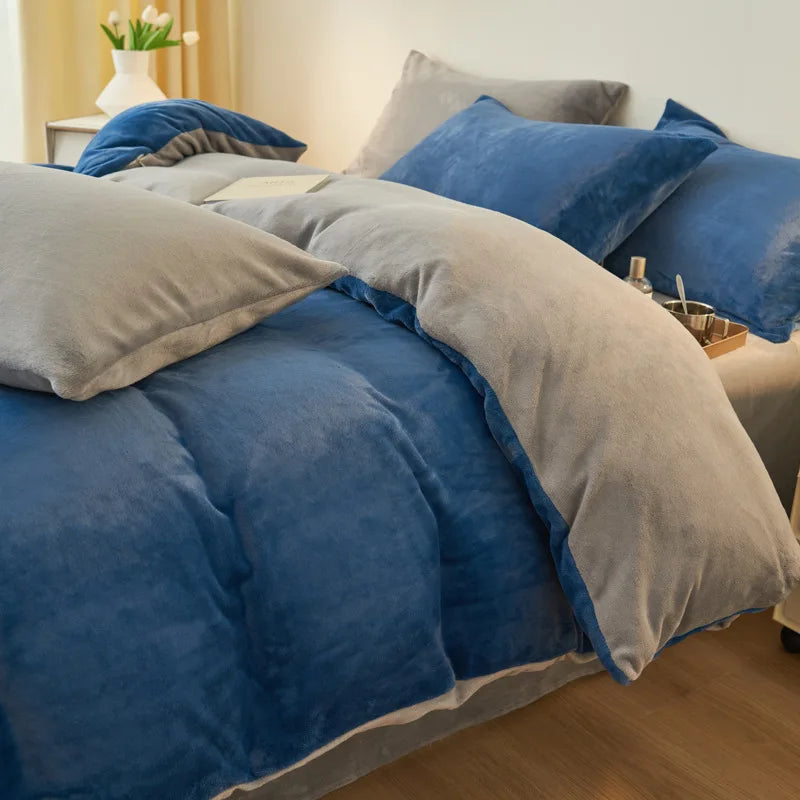 Afralia™ Milk Velvet Plush Comforter Cover for Autumn & Winter
