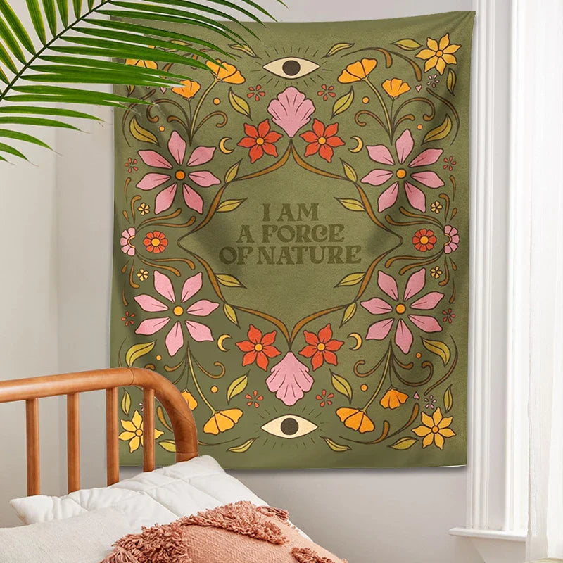 Afralia™ Wildflower Boho Tapestry Wall Hanging for Colorful Home Decor