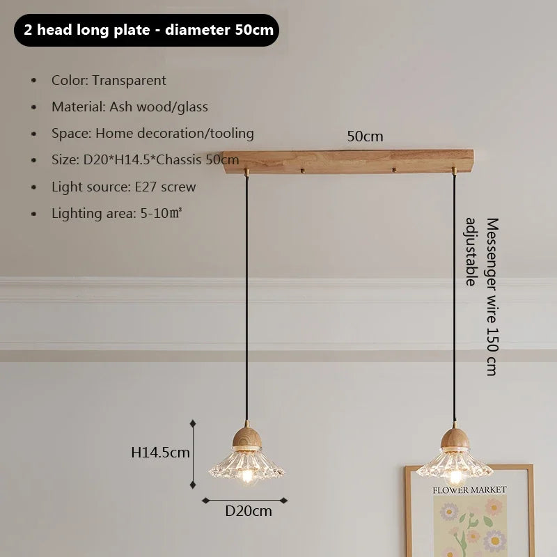 Afralia™ Wooden LED Pendant Lamp: Modern Japanese Nordic Chandelier for Home Decor