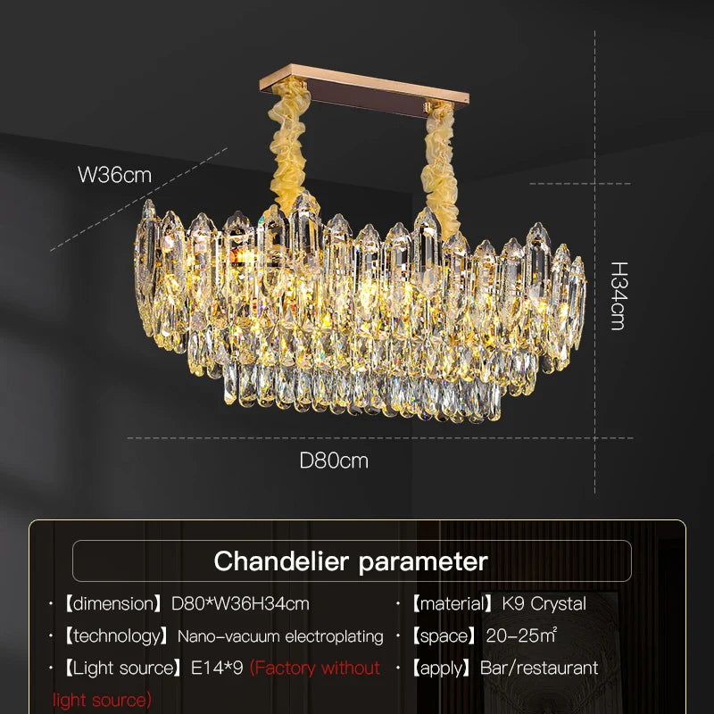 Afralia™ Crystal Chandelier: Modern Light Luxury for Living Room, Bedroom, Dining Room