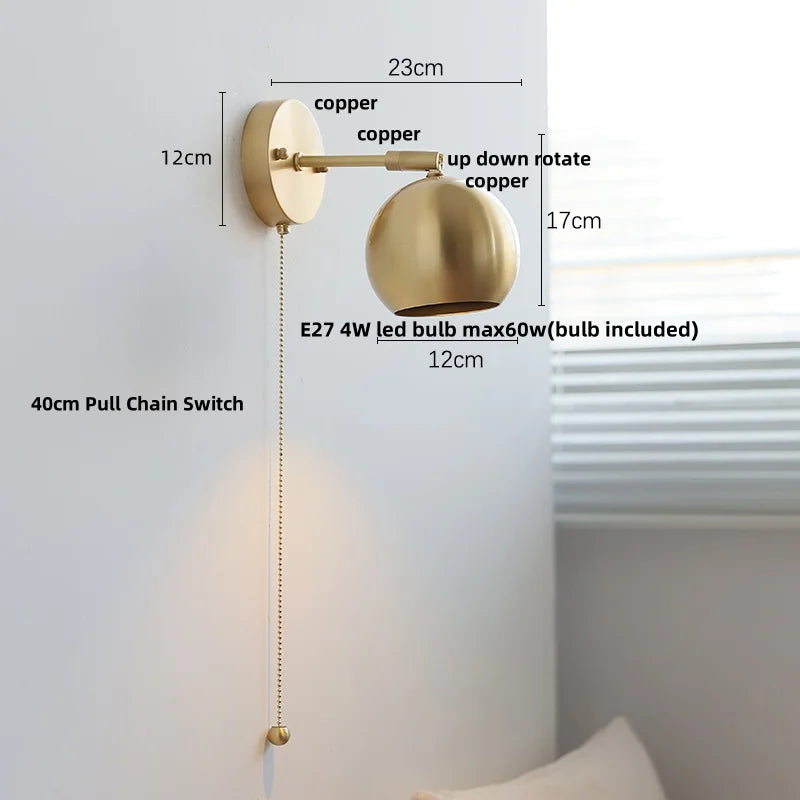 Afralia™ Tiffany Glass LED Wall Lamp Pull Chain Switch Colorful Modern Nordic Style
