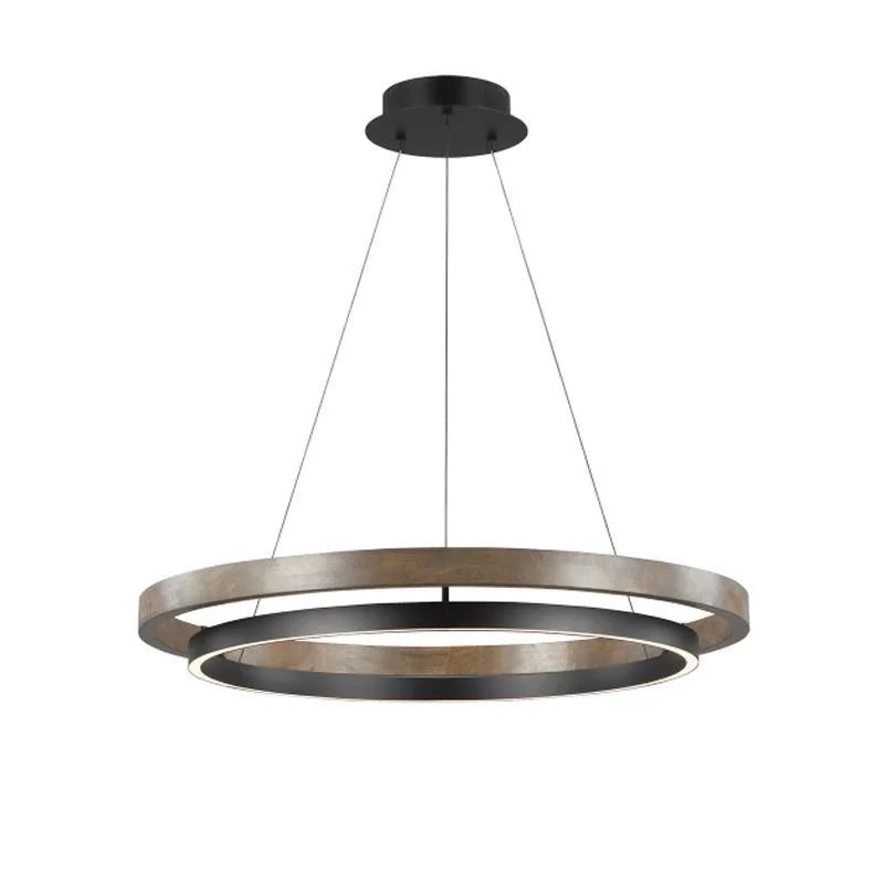 Afralia™ Double Circular LED Chandelier for Dining, Bedroom, Living Room - Modern Nordic Style